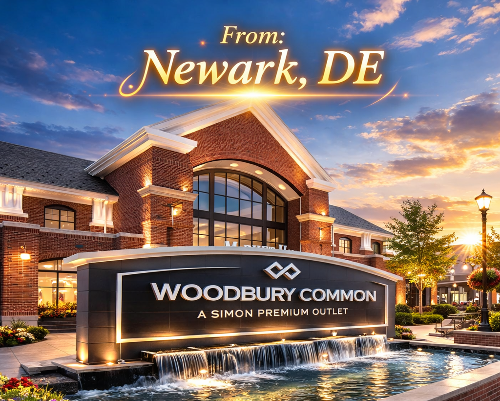 Newark, DE To Woodbury Common Premium Outlets Shuttle Bus